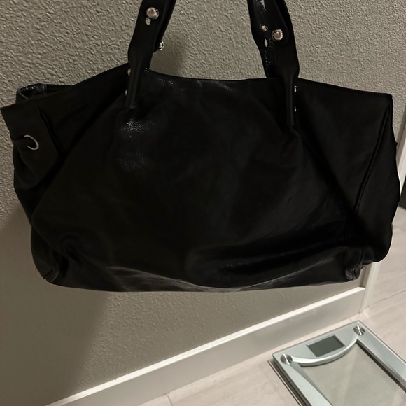 Authentic Chanel Black Glaced Leather with Silver Tone hardware. - Picture 7 of 8